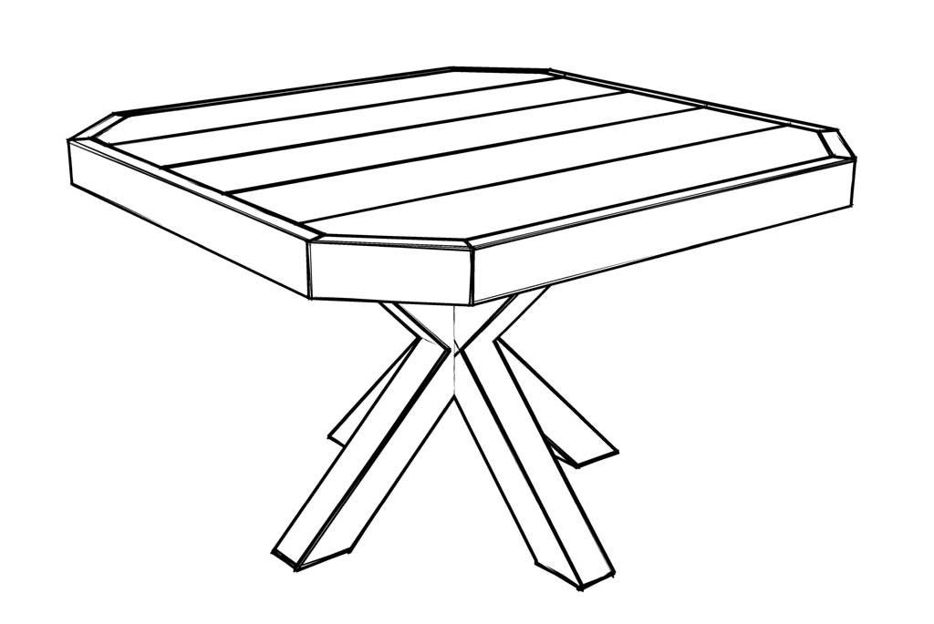 DIY Dining Table With Cross Legs Plans kitchen Table 4x4 Etsy India