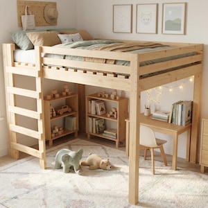 DIY Full-Size Loft Bed Plans (PDF File Download Only) | Space Saving Bed Frame | Step-by-Step Woodworking Guide image 2