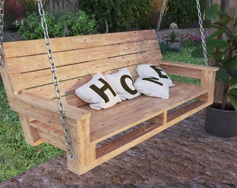 DIY Swing Bench Plans [pergola swing, porch swing, porch bench swing]