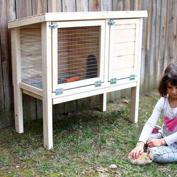 DIY Rabbit Hutch for Indoor and Outdoor Plans [Rabbit House, Bunny Home, Bunny Cage, Rabbit Hutch Indoor, Rabbit Hutch Outdoor]
