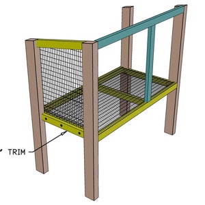 Conejera de bricolaje para planos de interior y exterior solo archivo PDF Casa para conejos, casa para conejos, jaula para conejos, conejera para interiores, exteriores imagen 5