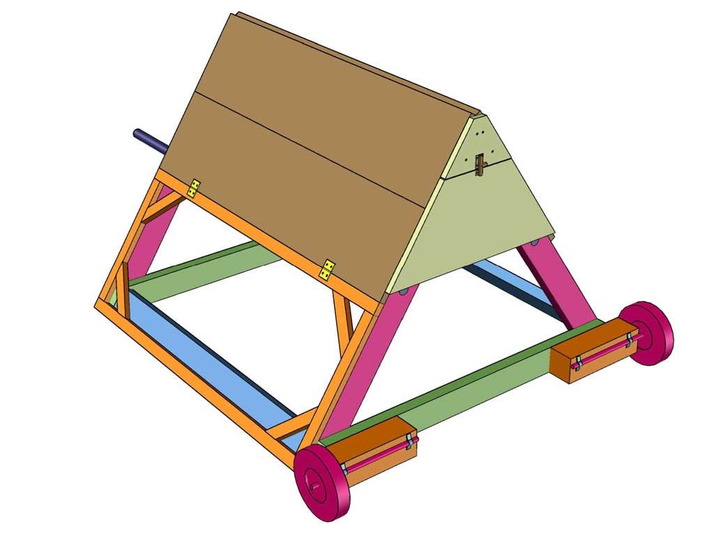 DIY Mobile Triangleshaped Chicken Coop Plans chicken Tractor Etsy