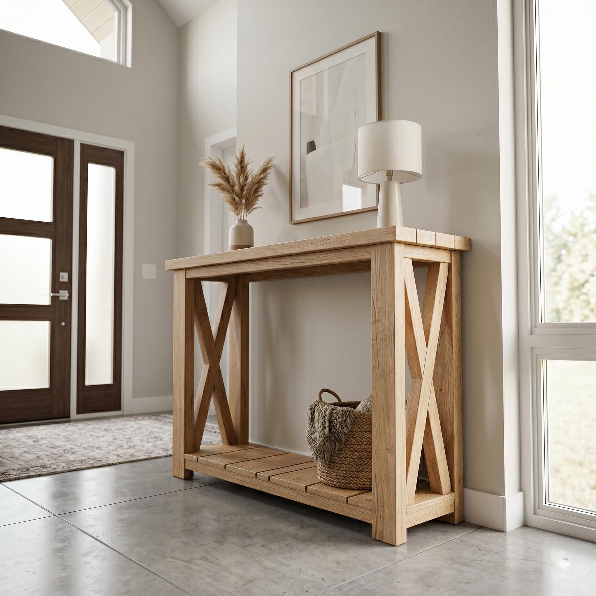 DIY Farmhouse Entryway Console Table Plans (PDF File Download Only ...