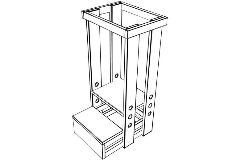 DIY Toddler Step Stool With Guard Rail PDF Plan learning Etsy