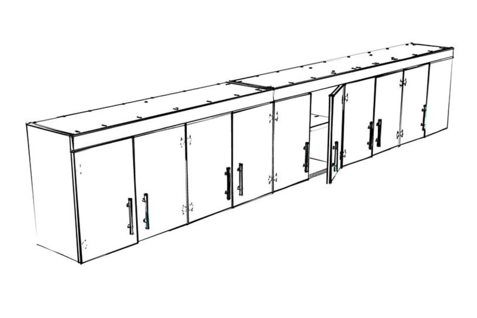 DIY Wall Mounted Garage Plans plywood Shelves With Etsy