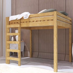 Einfache DIY Queen-Size-Hochbett-Pläne für Erwachsene [Bettpläne, Do it Yourself Plan, Kinderbettpläne, Kinderhochbettpläne, Etagenbettpläne, Schlafzimmer]