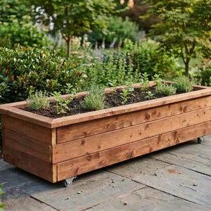 Planos para construir una jardinera móvil (solo descarga en PDF) / Planos de carpintería para un huerto elevado / Jardinera móvil / Guía paso a paso