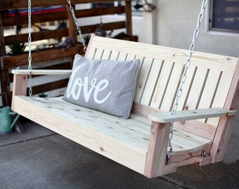 DIY Outdoor Swing Bench Plan [Outdoor Swing Bench, Porch Swing Seat, Garden Swing, Yard Swing, Patio Swing, Swinging Bench, Deck Swing]