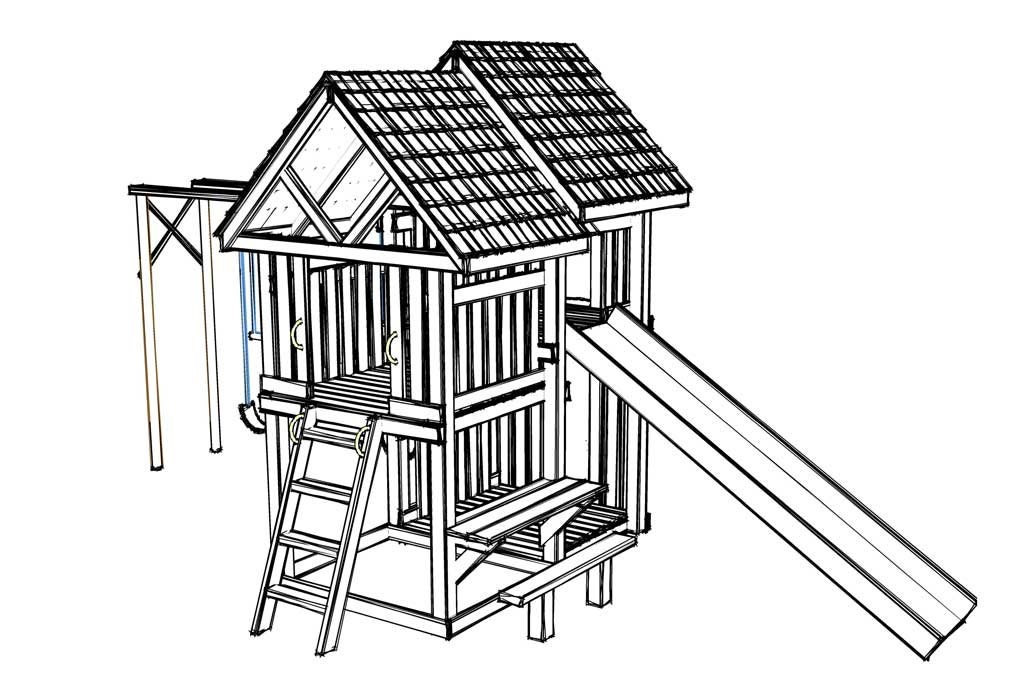 DIY Backyard Playground Plans playhouse Plans Swing Set Etsy