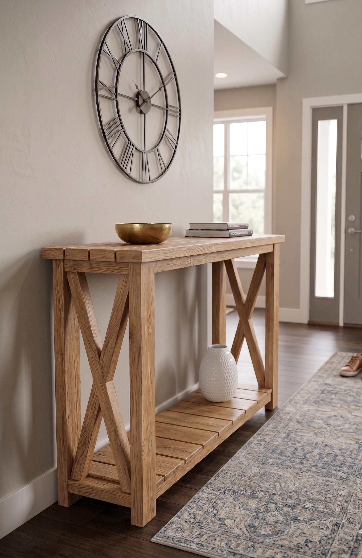 DIY Farmhouse Entryway Console Table Plans (PDF File Download Only ...