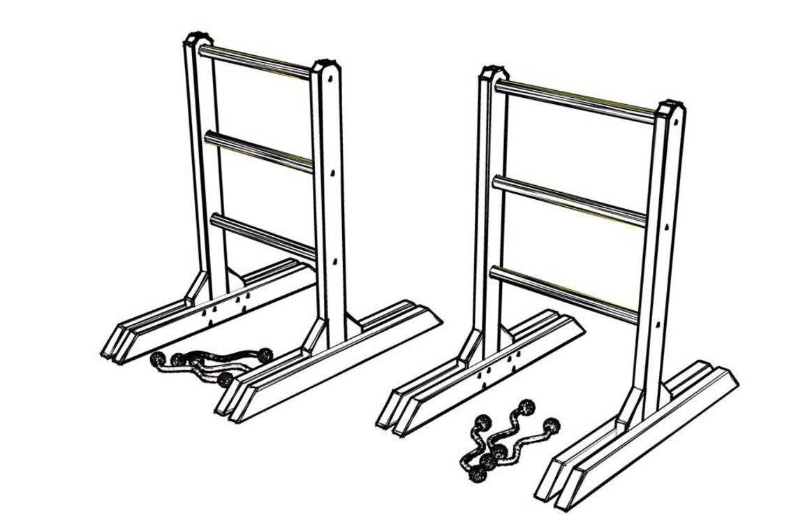 DIY Wooden Ladder Toss Game Plans ladderball Plans Ladder Etsy