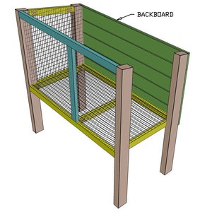 Conejera de bricolaje para planos de interior y exterior solo archivo PDF Casa para conejos, casa para conejos, jaula para conejos, conejera para interiores, exteriores imagen 4