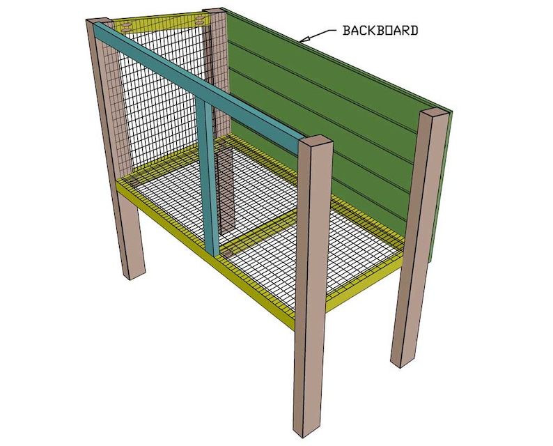 Conejera de bricolaje para planos de interior y exterior solo archivo PDF Casa para conejos, casa para conejos, jaula para conejos, conejera para interiores, exteriores imagen 4