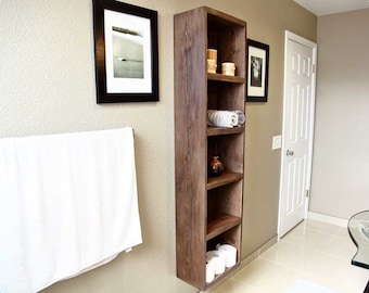 DIY Bathroom Floating Shelf PDF Plan [Wall Mounted Shelf, Wood Shelf, Bathroom Storage, Towel Storage, Bathroom Organization Ideas]