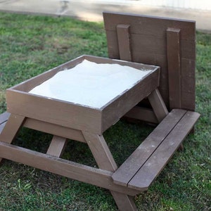 DIY Sandbox Table for Kids Plans Sandbox with Lid Plans, Kids Picnic Table Plans, Sandbox with Cover, Sansory Table Plans, Toddler Sandbox image 1