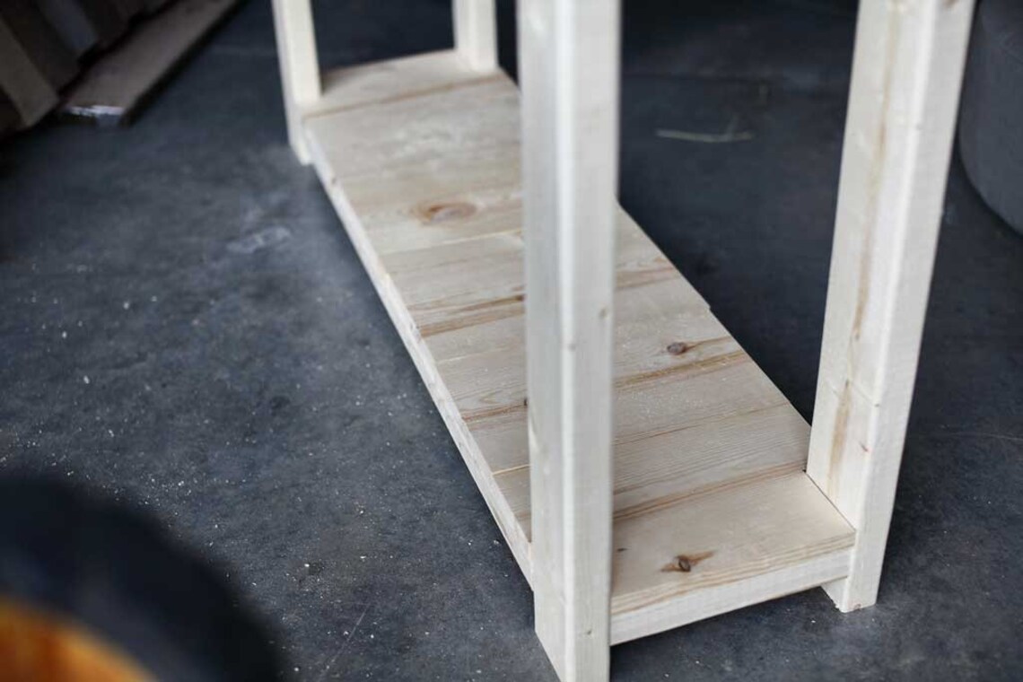 DIY Farmhouse Entryway Console Table Plans console Narrow Etsy