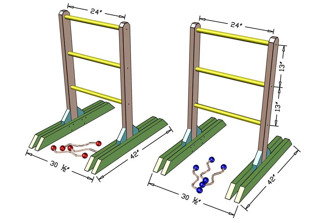 DIY Wooden Ladder Toss Game Plans ladderball Plans Ladder Etsy