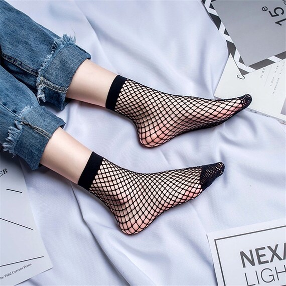 Sexy Grid Mesh Fishnet Ankle Socks 