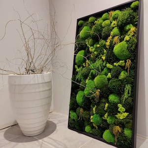 Moss Wall Art,Preserved Moss Art,Eco Friendly Home Decor,Nature Room Decor,Living Wall Art,Green World Custom Moss Wall,Personalized Gifts