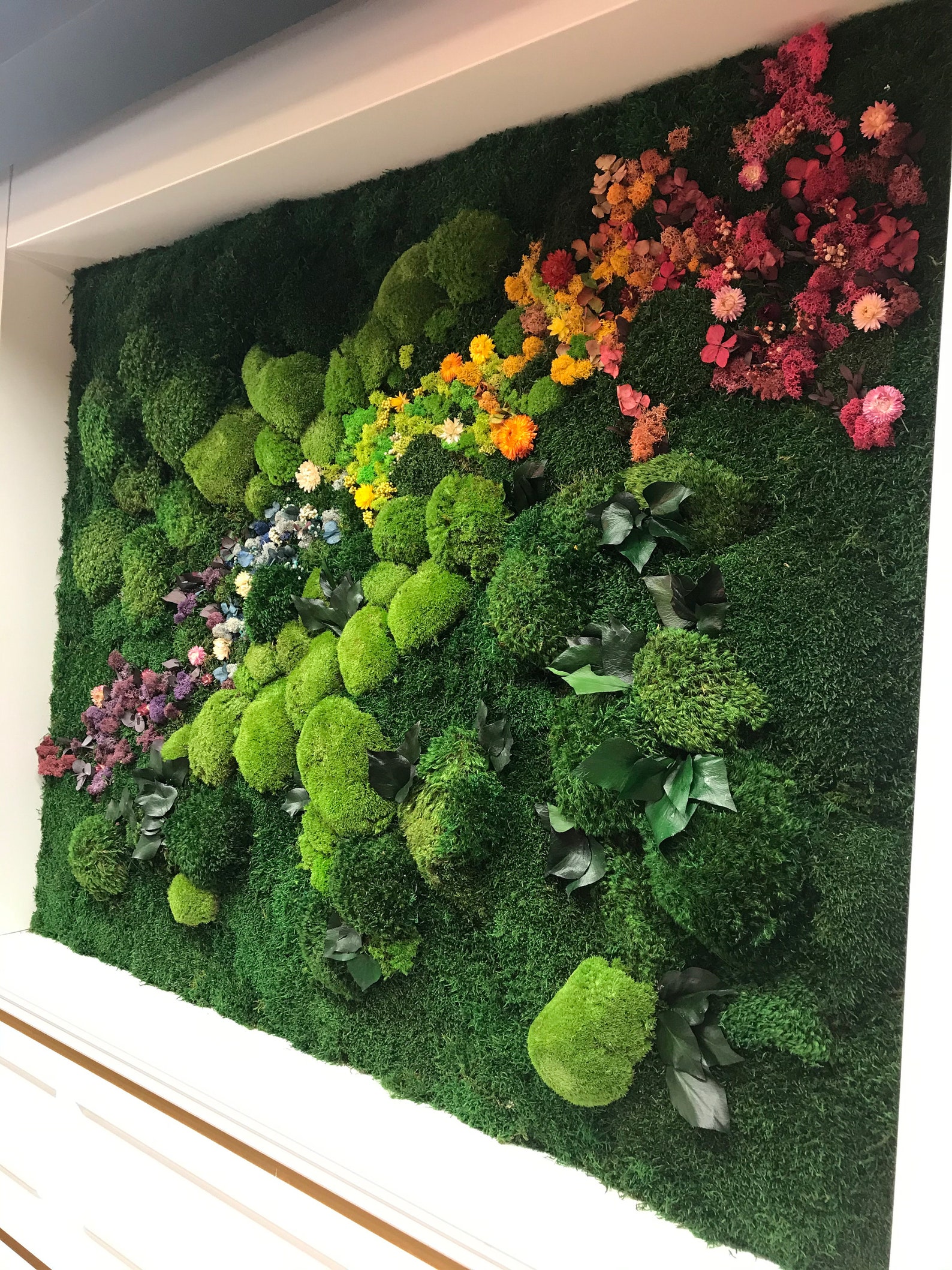 Living Moss Wall Art Preserved Moss Art Eco Friendly Home Etsy