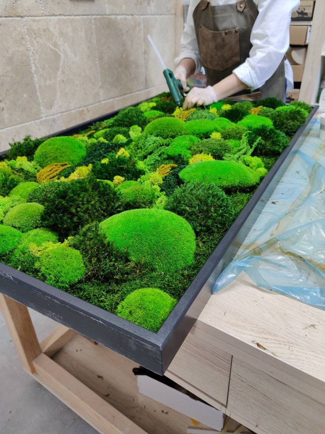 Living Moss Wall Art Preserved Moss Arteco Friendly Home Etsy