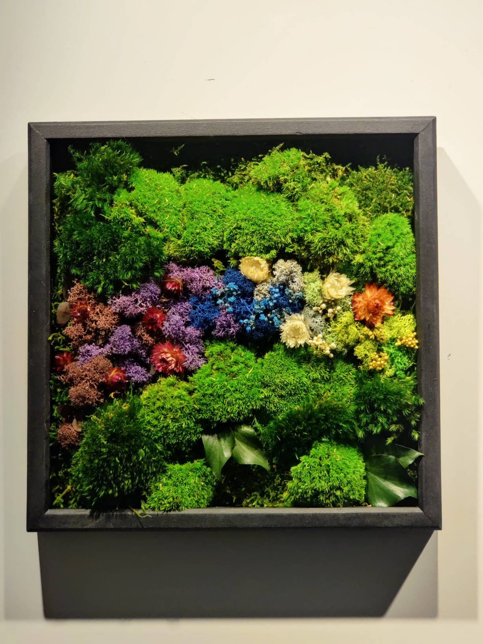 Floral Moss Wall Artlovely Moss Decor Vertical Moss Wall Etsy UK