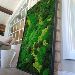 Moss Wall Art Green Day Room Decorpreserved Moss Live Edge - Etsy