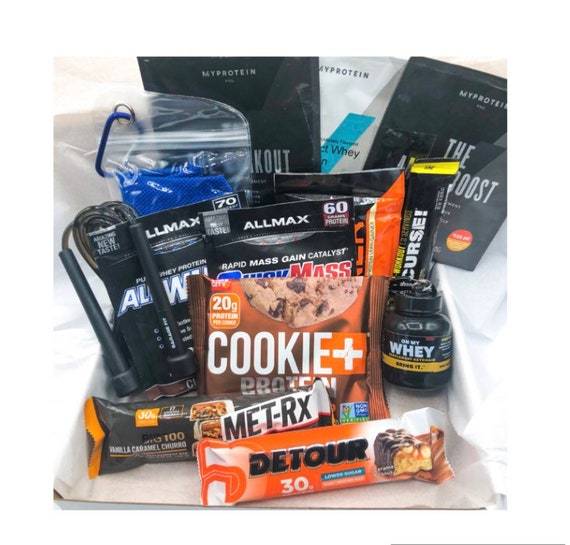 Fitness Men Gift Box, Fitness Hamper, Sport Jump Fitness Gift Package,  Boyfriend Weightlifting Food Box, Woman Supplements for Bodybuilding -   Canada