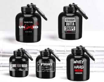 Mini Protein Bottle Portable Protein Container Powder Bottle with Whey Keychain