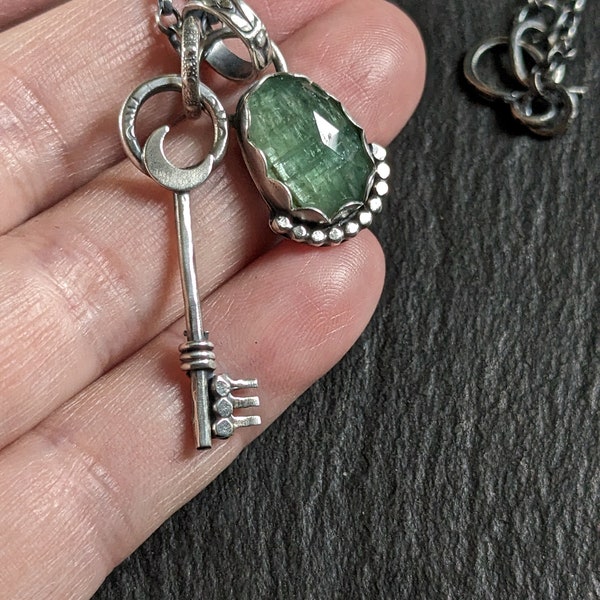 Kabbale Arbre de Vie Feuille Veine Véritable Fleur Rond Verre Pendentif