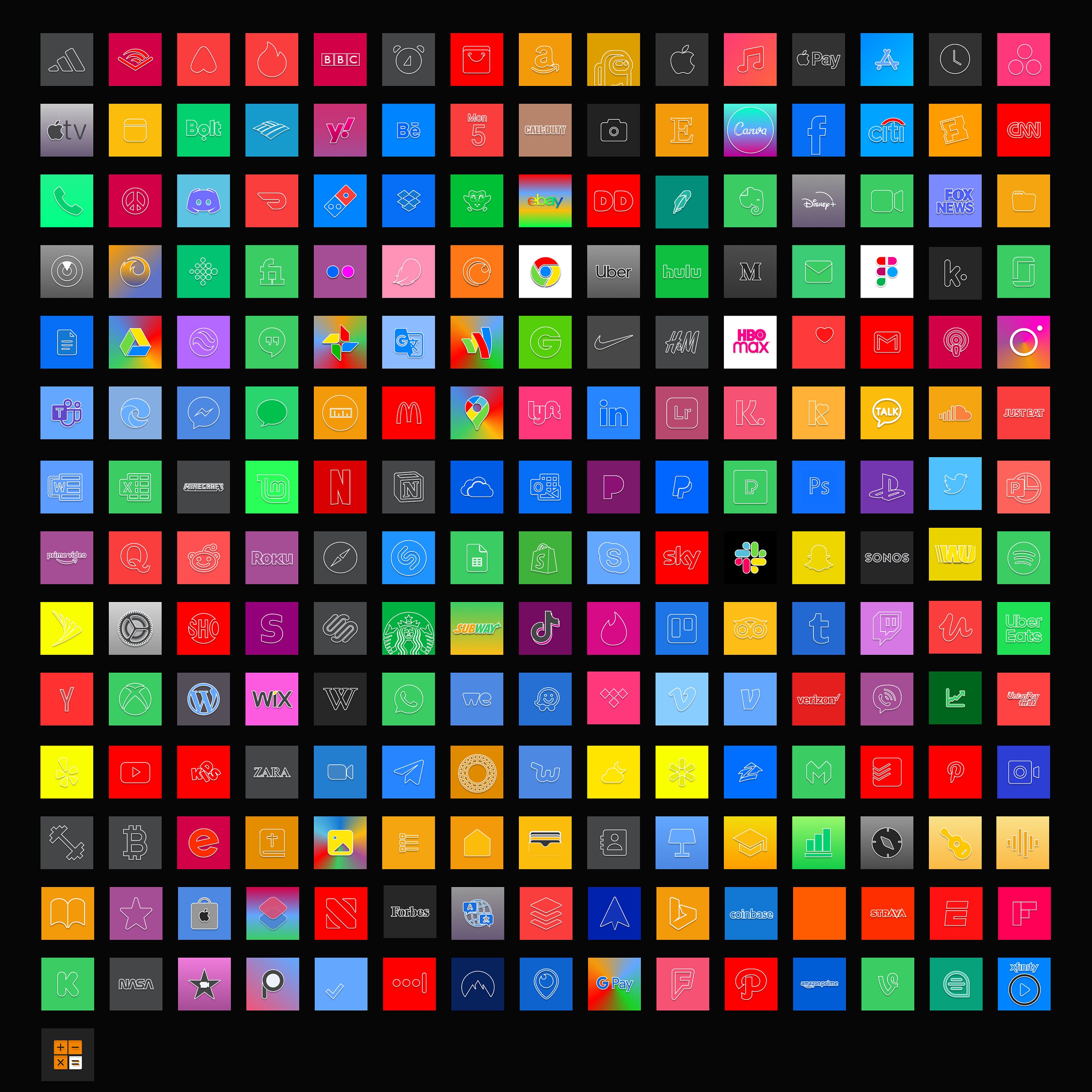 Colorful Retro App Icons for Ios 16, Ios 16 App Icons, Stylish iPhone ...