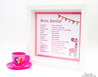 Giraffe Mool Mantar Frame - Roze