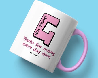 Leraar Dank U Mok, Gepersonaliseerde Leraar Dank U Mok, Lockdown Leraar Cadeau, Einde van de termijn, Elke Dag Shine Mok