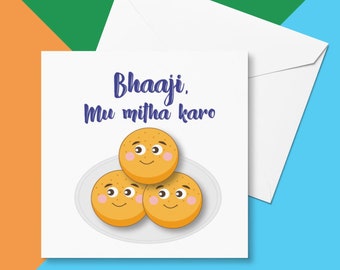 Rakhri / Rakhria / Raksha Bandhan / Rakhi Day Wenskaart Cadeau voor Broer