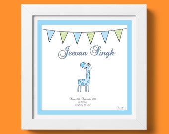 Gepersonaliseerde Baby Boy Name - Blauw