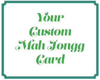 Custom Mahjong Card