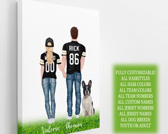 Football Family Portrait, Football Gift,Football Poster, Football Lover Gift,Football, Football Gifts,Football Gift,Football Player,