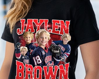 Crea tu propia camiseta deportiva / Camiseta retro personalizada / Camiseta pirata personalizada / Camiseta con foto personalizada / Tu diseño / Camiseta gráfica de los 90
