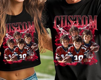 Camiseta de béisbol personalizada, camiseta de papá de mamá de baloncesto, cumpleaños de fútbol, camiseta con foto del nombre del jugador del número del equipo, camiseta familiar, camiseta personalizada