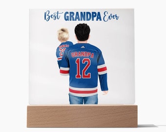 Customizable Hockey Team Acrylic Plaque - Perfect Father’s Day Gift for Hockey Dads
