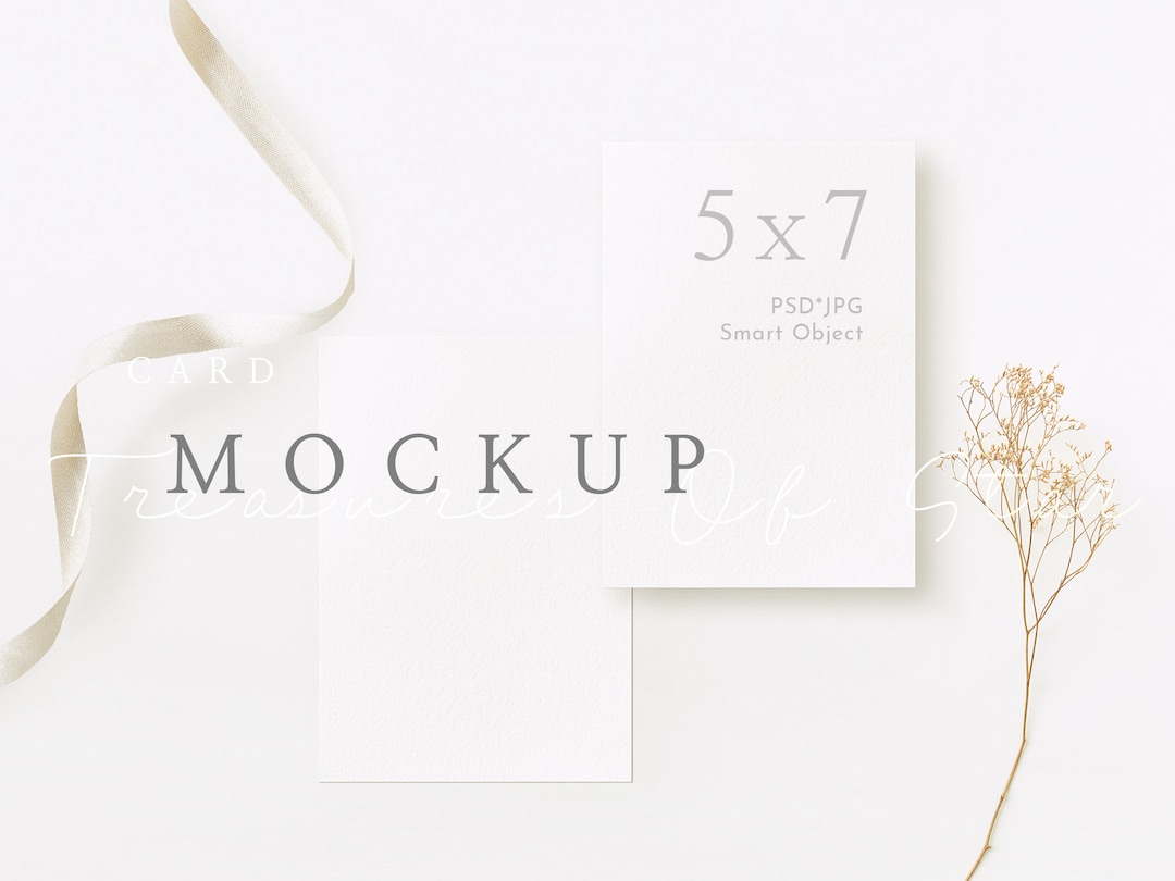 5x7 Card Mockup, Invitation Card Mockup, Greeting Card Mockup, Wedding Stationery Mockup, Simple