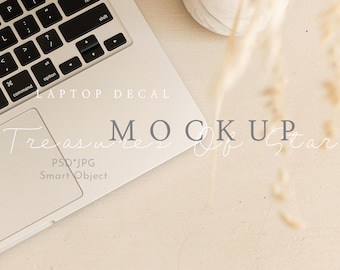 Laptop Decal Mockup, Decal Mockup, Sticker Mockup, Laptop Flay Lay, Laptop Mockup, PSD Mockup, Boho Mockup, Simple Mockup, Minimalist Mockup