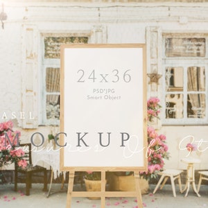 24x36 Mockup, Welcome Sign Mockup, Easel Sign Mockup, Frame Easel Mockup, Sign Mockup, Wedding Mockup, Seating Chart Mockup, Poster Mockup