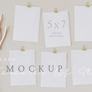 Seating Card Mockup, Seating Chart Mockup, Wedding Stationery Mockup, Table Card Mockup, Game Card Mockup, 5x7 Card Mockup, PSD Mockup