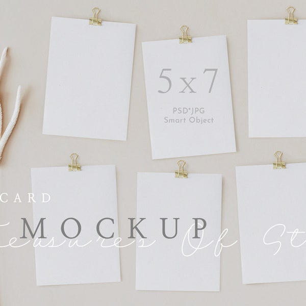Seating Card Mockup, Seating Chart Mockup, Wedding Stationery Mockup, Table Card Mockup, Game Card Mockup, 5x7 Card Mockup, PSD Mockup