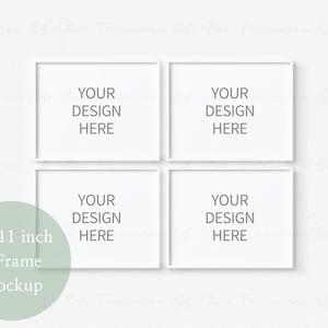 Horizontale 4 Rahmen Mockup, weiße Rahmen Mockup, einfache Rahmen Mockup, Poster Mockup, moderne Mockup, minimalistische Mockukp, Wand Kunst Mockup, PSD
