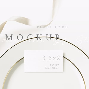 Name Card Mockup, Place Card Mockup, Wedding Stationery Mockup, Table Card Mockup, Escort Card Mockup, Minimalist Mockup, Clean Mockup, PSD
