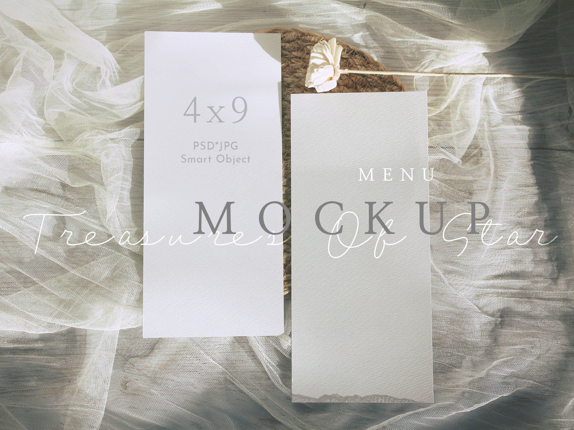Download Wedding Program Mockup Menu Mockup Wedding Stationery | Etsy