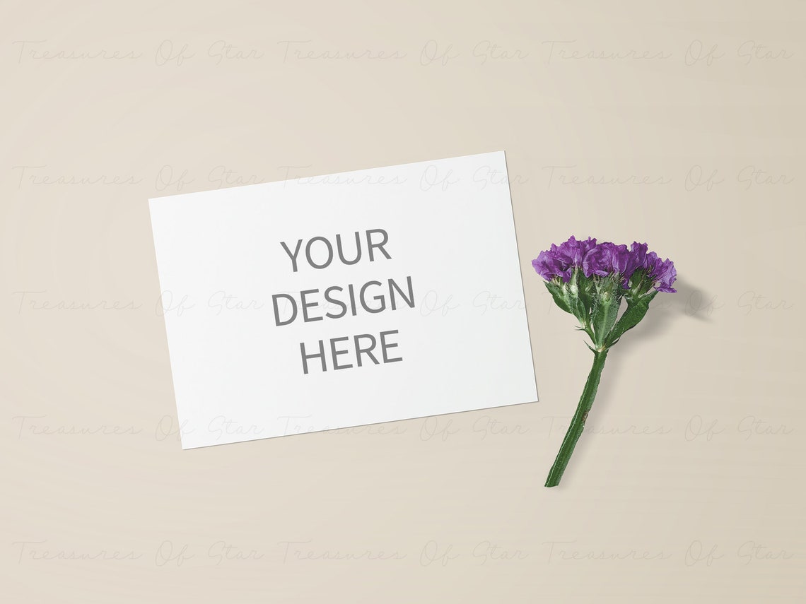 Download Card Mockup 5x7 Card Mockup Minimalist Mockup Simple | Etsy