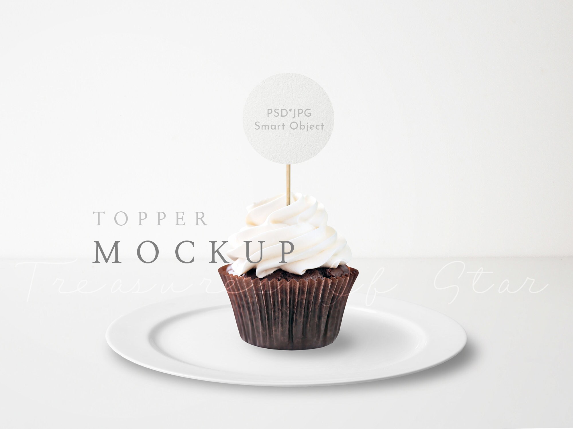 Cupcake Topper Mockup Topper Mockup Circle Topper Mockup Etsy Canada